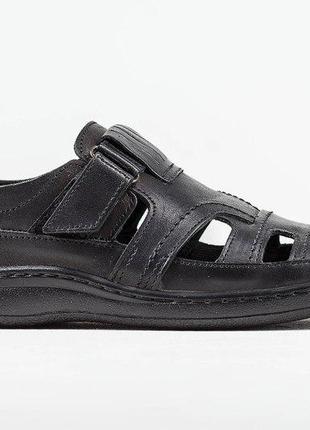 Мужские кожаные летние туфли Comfort Leather black