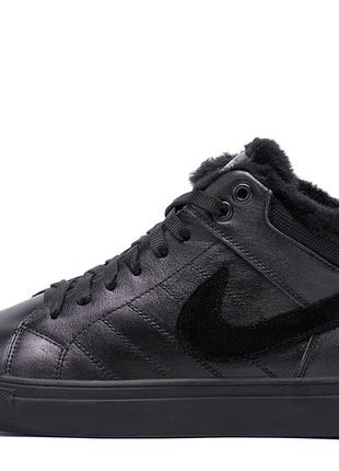 Чоловічі зимові черевики Nike Black Leather