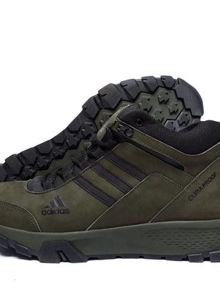 Чоловічі зимові шкіряні черевики Adidas Terrex Green