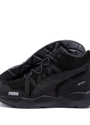 Мужские зимние кожаные ботинки Pm Runner Black