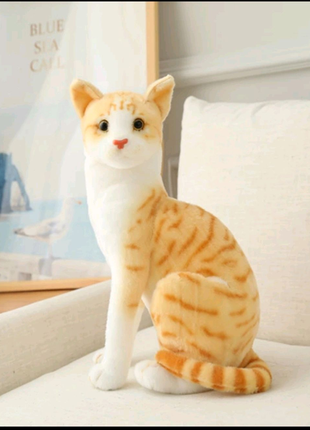Іграшка плюшева каркасний рижий кіт,20 см