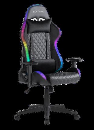 Крісло для геймерів HATOR Darkside Black із підсвіткою RGB (HT...