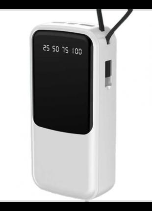 Портативный аккумулятор павербанк BIYA 30000mAh Q-POWER White ...