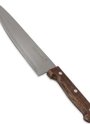 Нож кухонный Kamille Eco Force "Шеф-повар" 20см с деревянной р...