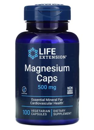 Магний, Magnesium, Life Extension, 500 мг, 100 вегетарианских ...