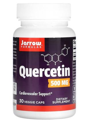 Кверцетин, 500 мг, Quercetin, Jarrow Formulas, 30 вегетерианск...