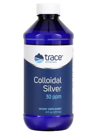 Колоїдне срібло, Colloidal Silver, Trace Minerals, 237 мл