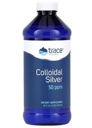 Коллоидное серебро, Colloidal Silver, Trace Minerals, 473 мл