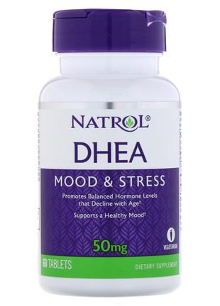 Дегидроэпиандростерон 50 мг, DHEA, Natrol, 60 таблеток