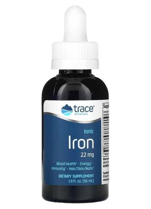 Железо ионизированное в каплях, 22 мг, Ionic Iron, Trace Miner...
