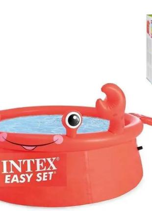 Intex Бассейн надувной 26100 NP Crab Easy Set, 183х56 см, 880л...