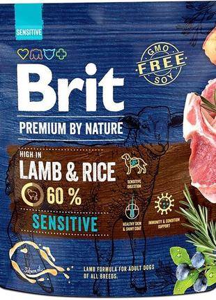 Brit Premium Sensitive Lamb & Rice сухой корм для собак с чувс...