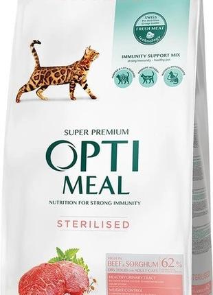 Сухой корм Optimeal для стерилизованных кошек с высоким содерж...
