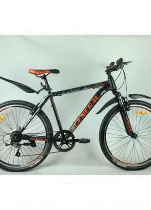 Велосипед 26 5,0 STEEL рама 19 (21 sp) помаранч.-чорний ТМ GEN...