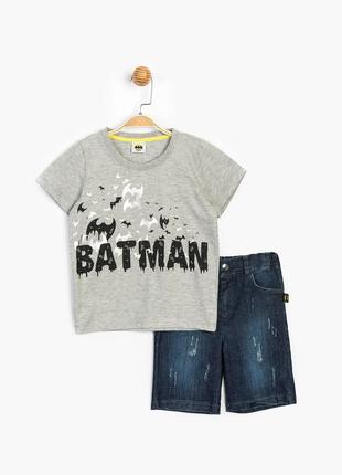 Комплект (футболка, шорты) Batman DC Comics 6 лет (116 см) сер...