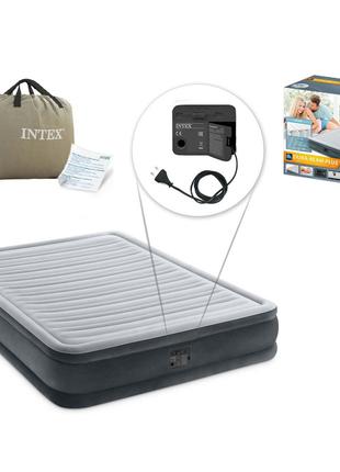 Надувной кровать-матрас Intex со встроенным электрическим насо...