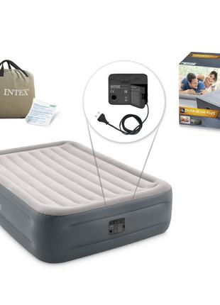 Надувной кровать-матрас Intex со встроенным электрическим насо...
