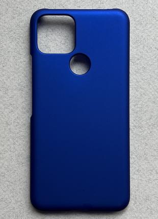 Чехол (бампер) для Pixel 5 ударопрочный, синий, матовый, пласт...