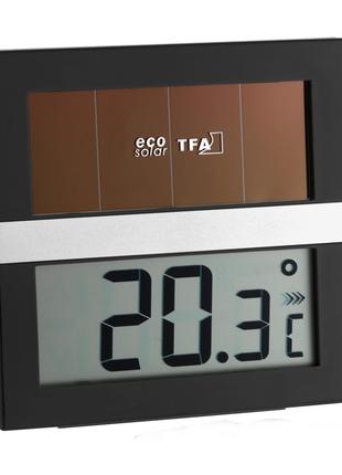 Термометр комнатный цифровой TFA ECO Solar 90х90х20 мм