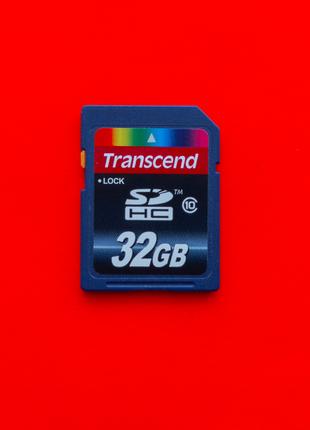 Карта памяти флеш SD HC 32 GB Transcend 10 class