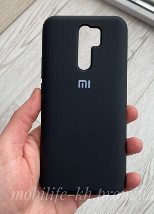 Чехол Silicone case Xiaomi Redmi 9 черный ( Силиконовый чехол ...