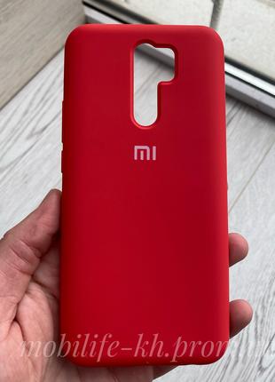 Чехол Silicone case Xiaomi Redmi 9 красный ( Силиконовый чехол...