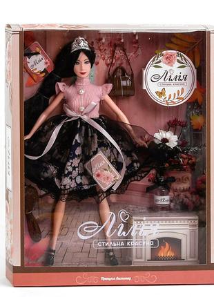 Кукла с аксессуарами 30 см Kimi Принцесса листопада Черно-розо...