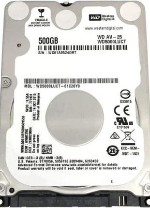 Жесткий диск для ноутбука 2.5" 500GB WD (# WD5000LUCT #)