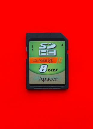 Карта памяти флеш SD HC 8 GB Apacer 4 class