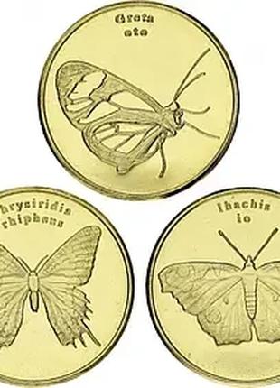 Набор монет 5 рупий 2019 года Остров Сулавеси — Бабочки