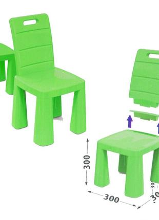 Пластиковый стульчик-табурет (салатовый)