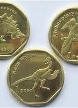 Синт-Мартен набор из 3 монет по 1 песо 2019 UNC