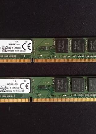 Оперативная память Kingston DDR3-1600 4096MBх2шт (KVR16N11S8/4)