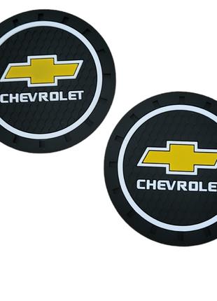 Коврики в подстаканник антискользящие с логотипом Chevrolet 7 ...