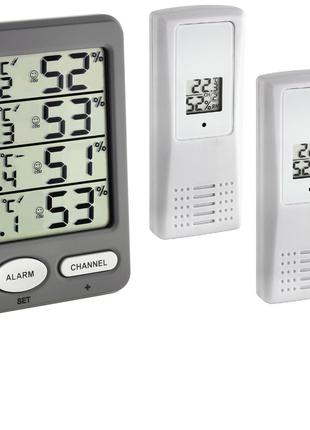 Термогигрометр цифровой TFA Klima-Monitor 3 внешних радиодатчи...