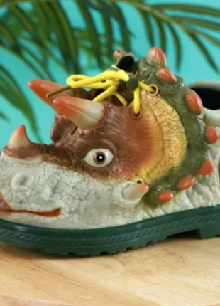 Гумові черевики чоботи 3D динозавр трицератопс