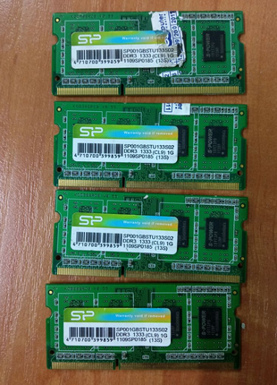 Память ОЗУ DDR3 1GB (форм-фактор SO-DIMM)