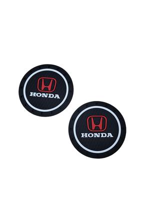 Коврики в подстаканник антискользящие с логотипом Honda 7 см 2 шт