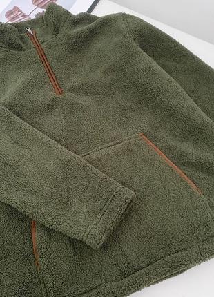 Теплая мужская толстовка кофта sherpa zip pullover boxercraft ори