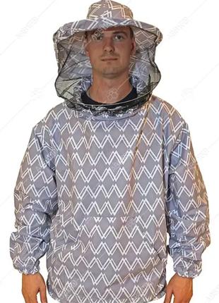 Куртка пчеловода ситцевая с маской р58 000042980