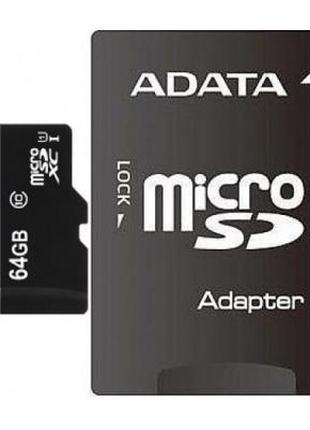 Карта памяти ADATA 64GB microSD class 10 UHS-I (AUSDX64GUICL10...