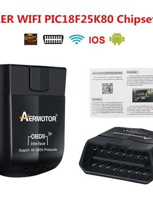 Диагностический сканер AERMOTOR ELM327 WiFi OBD2 V1.5 для IOS ...