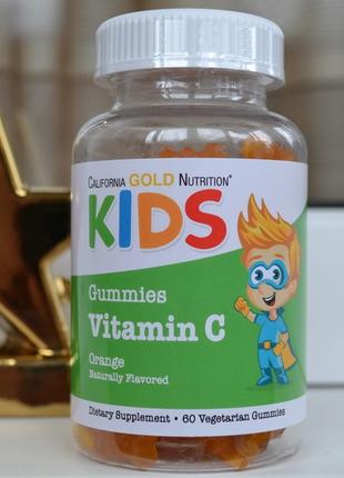 Витамин С для детей, США, апельсиновый вкус, аскорбиновая кислота