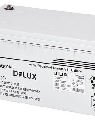 Акумулятор DELUX LB 12V 200AH гелевий