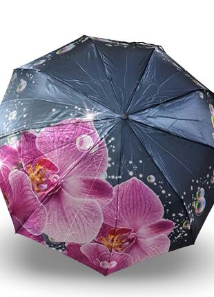 Жіноча парасоля Frei Regen напівавтомат орхідея атлас #090814