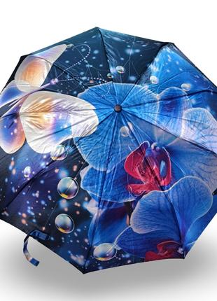 Жіноча парасоля Frei Regen напівавтомат орхідея атлас #090815