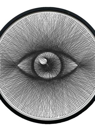 Картина нитками ArtLover Глаз с рамкой string art 50 см