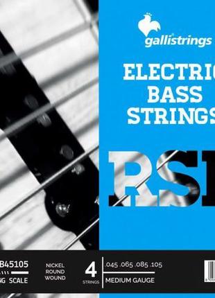 Струни для бас-гітари Gallistrings RSB45105 4 STRINGS MEDIUM