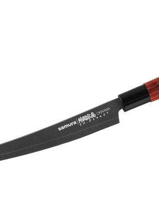 Нож кухонный слайсер 230 мм Samura Okinawa Stonewash Tanto (SO...