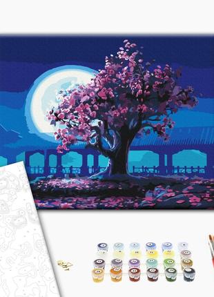 Картина по номерам Brushme Сакура в лунном свете BS25275 набор...